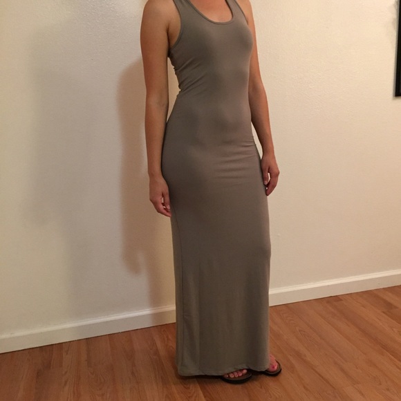 •RESTOCKED• Taupe Tank Maxi Dress - Picture 4 of 4