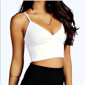Scuba triangle crop top