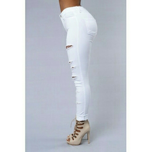 High waist slash jeans - Picture 3 of 4