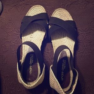 Andre Assous espadrille sandal in black