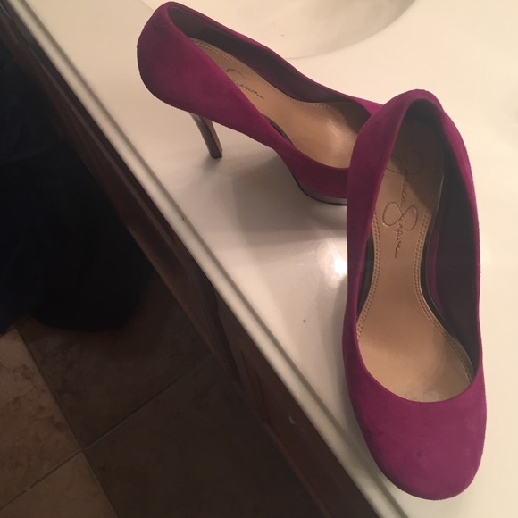 Purple Jessica Simpson heels price just reduced