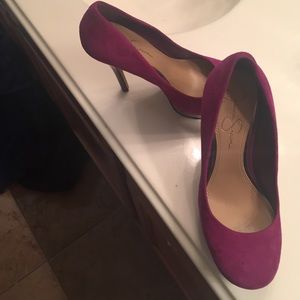 Purple Jessica Simpson heels price just reduced