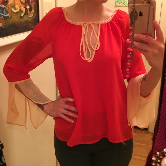 Patterson J Kincaid Split Sleeve Blouse