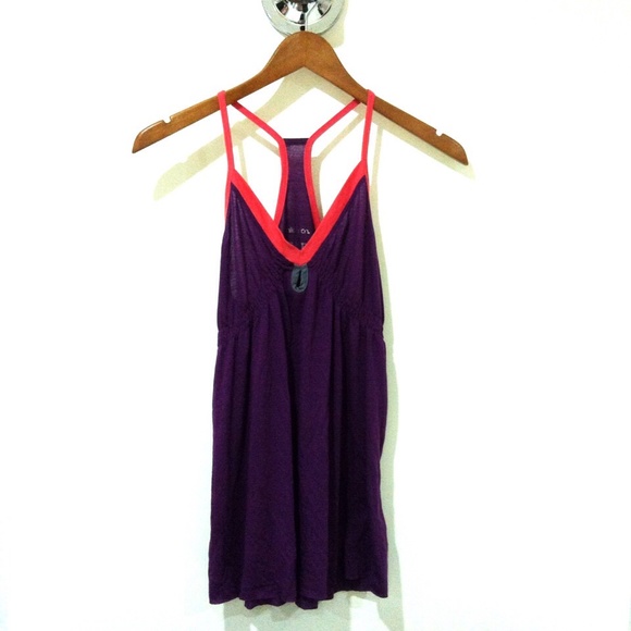Xhilaration Purple Racerback & Keyhole Tank Top