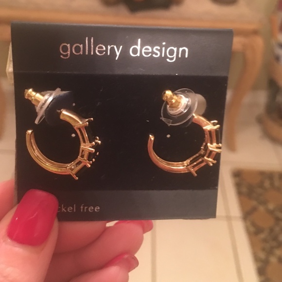 Gallery design sapphire earrings.