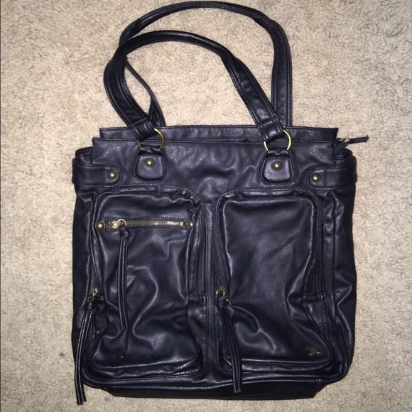 Black leather purse