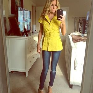 Mustard yellow jacket with hood