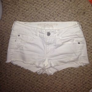 White American Eagle Jean Shorts