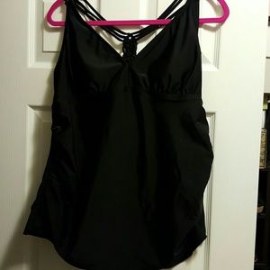 Maternity Black Tankini Swim Top