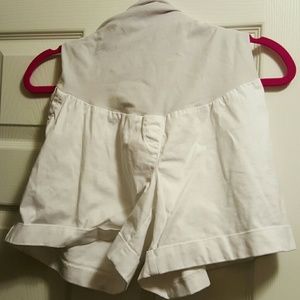 Maternity white shorts