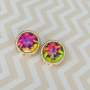 Trichrome Gold Studs