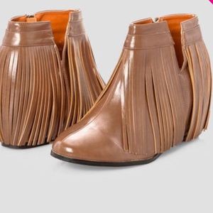 Fringe booties