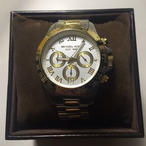 Michael Kors Two-tone Monograph Layton Watch