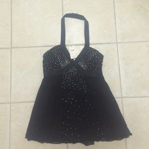 Black halter blouse