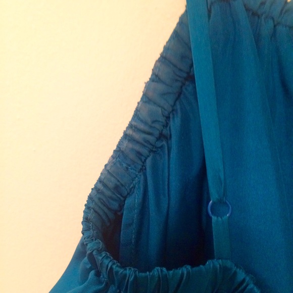 Susana Monaco Size 2 Teal Tiered Ruffle Dress - Picture 4 of 4