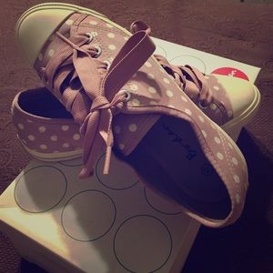Boden Polka Dot Tennis Shoe Pink