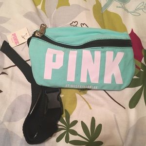 NWT PINK VS fanny pack with sunglasses.