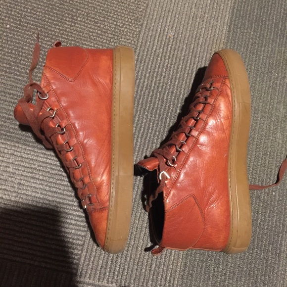 balenciaga boots womens orange