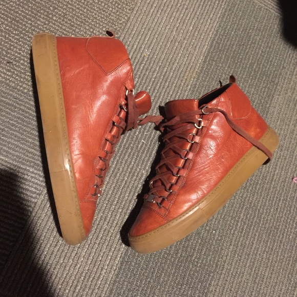 balenciaga bottes femme orange