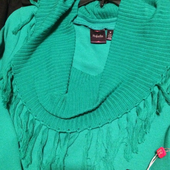 Peppermint Fringed Sweater