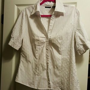 White button down shirt.