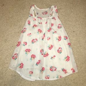 White floral printed top