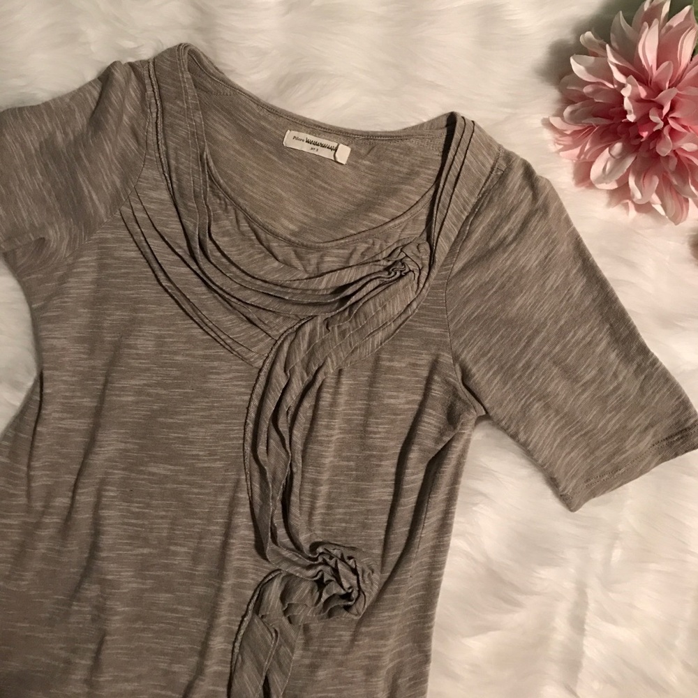 Anthropologie Ribbon Ruffle Tank