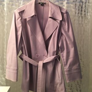 Lavender Ellen Tracy Trench Coat plus size
