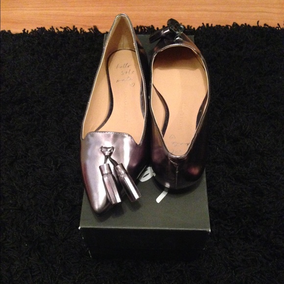 Banana Republic Shoes - Banana Republic. Brand new! Silver leather flats.