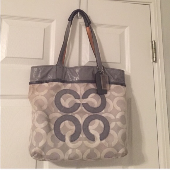 Grey coach tote