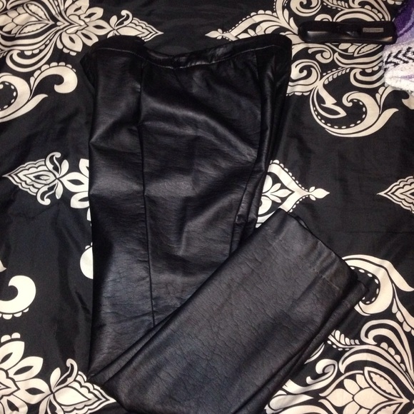 Black leather pants