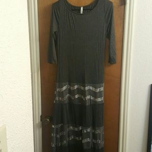BNWOT! Gray and silver sequin Maxi Dress