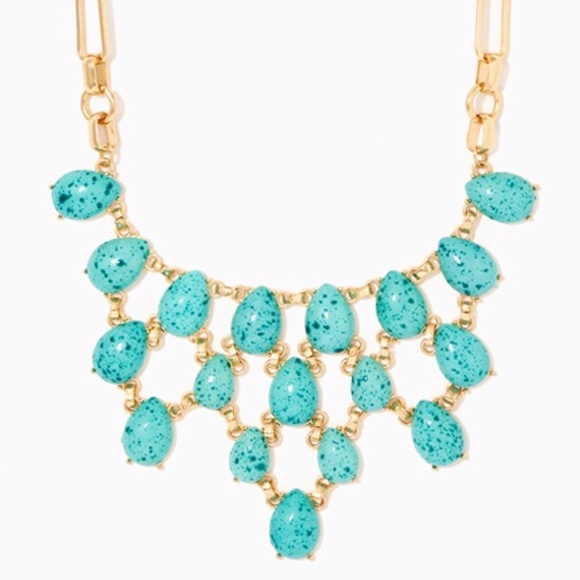 Speckled turquoise tears statement necklace.