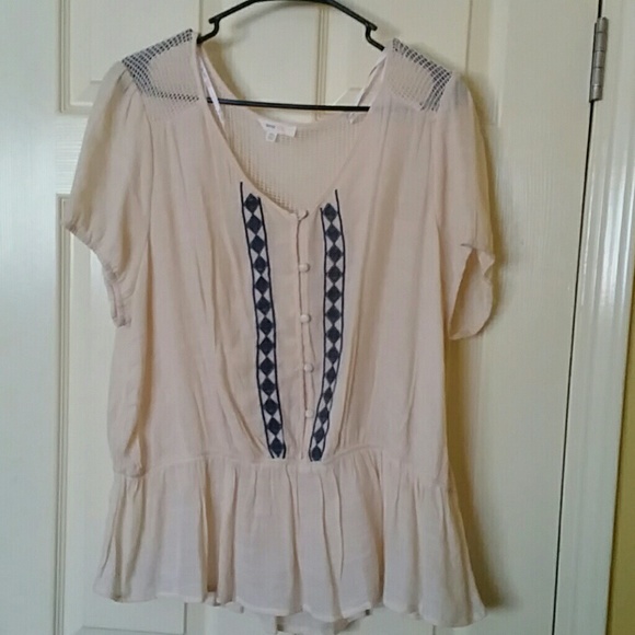 Cream colored blouse
