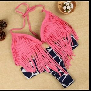Cheeky tassel bikini size L NWOT