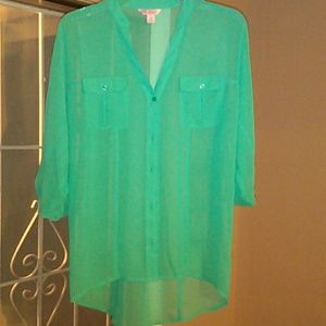 SOLD SOLD SOLD  !!Candies xsmall sheer mint blouse
