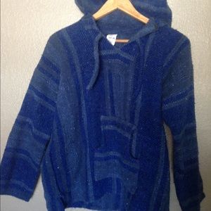 Blue poncho