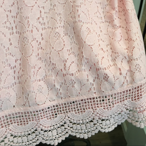 Mossimo | Pink knit tank w/ lace front NWT Sz S - Picture 2 of 3