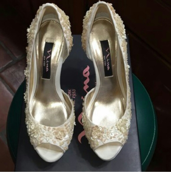 Nina Shoes - Nina ivory beaded shoes