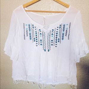 Peasant style crop top