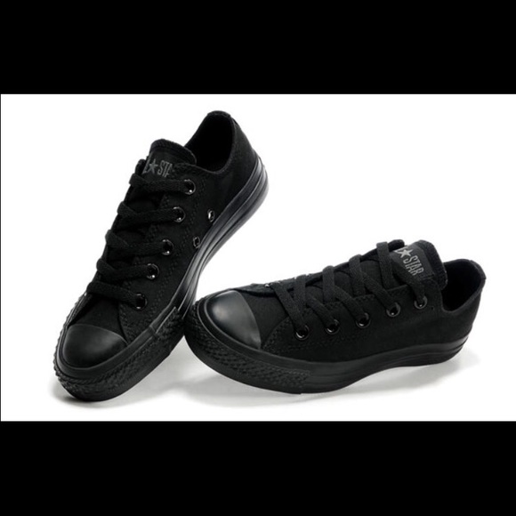 All Black Low Top Converse