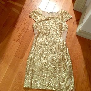 Gold sequin tight dress-Medium