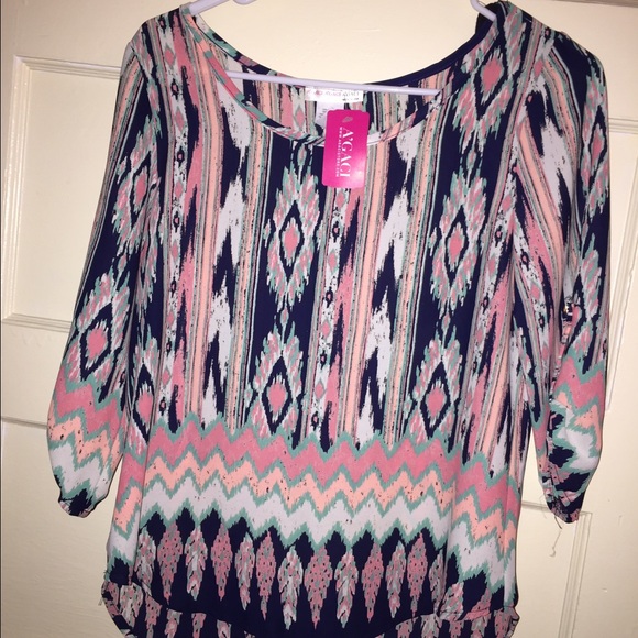 Multi color blouse.