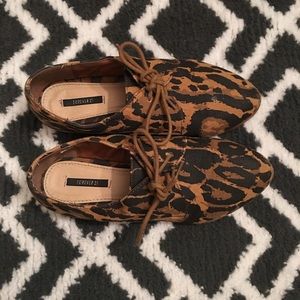 Cheetah print loafers