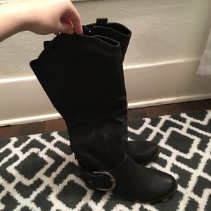 Tall black boots