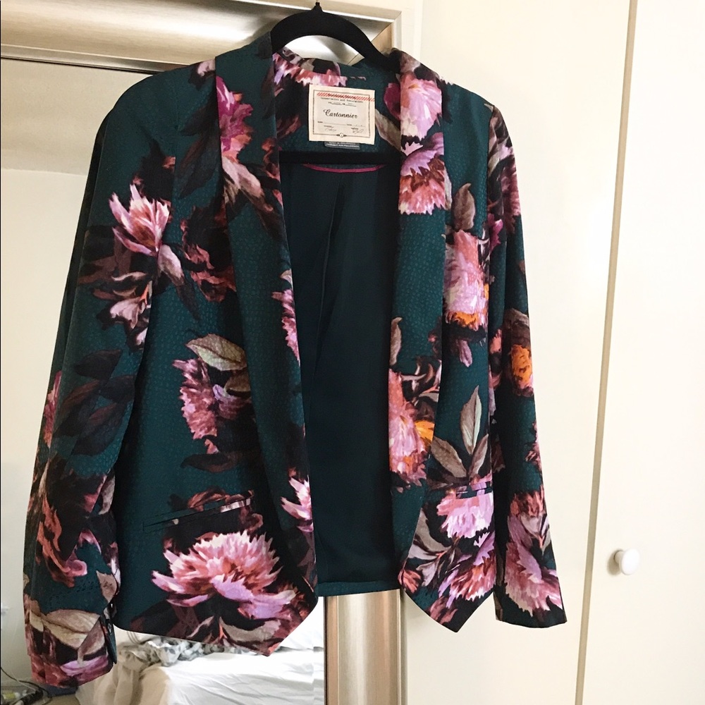 Cartonnier Green Floral Blazer - Picture 4 of 6