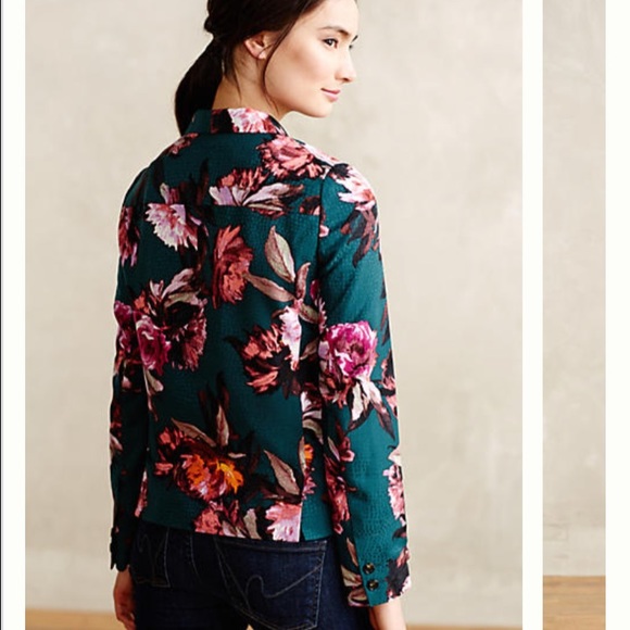 Cartonnier Green Floral Blazer - Picture 2 of 6
