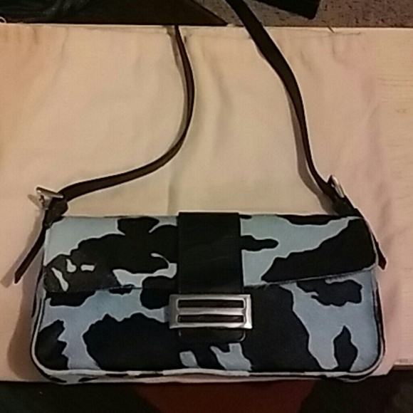 Authentic leather and cow hide small purse