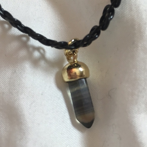 Green/Grey Gem Tattoo Choker Necklace - Picture 2 of 3