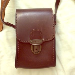 Fossil Leather camera bag